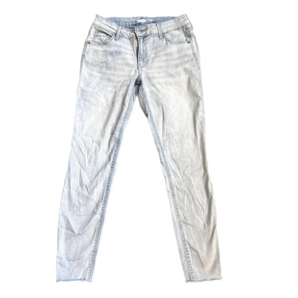 Old Navy Rockstar Super Skinny Ankle Distressed Hem Light Wash Jeans Size 4
